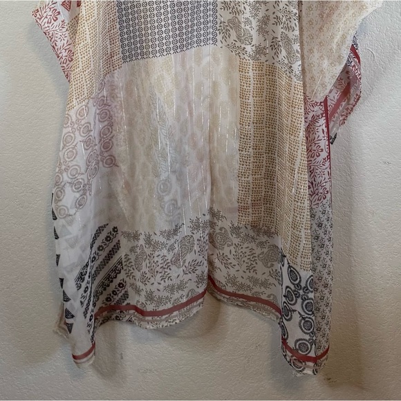 Francescas Lightweight Neutral Tone Longline Sheer Kimono Cover Up Cardigan Top - Picture 9 of 10